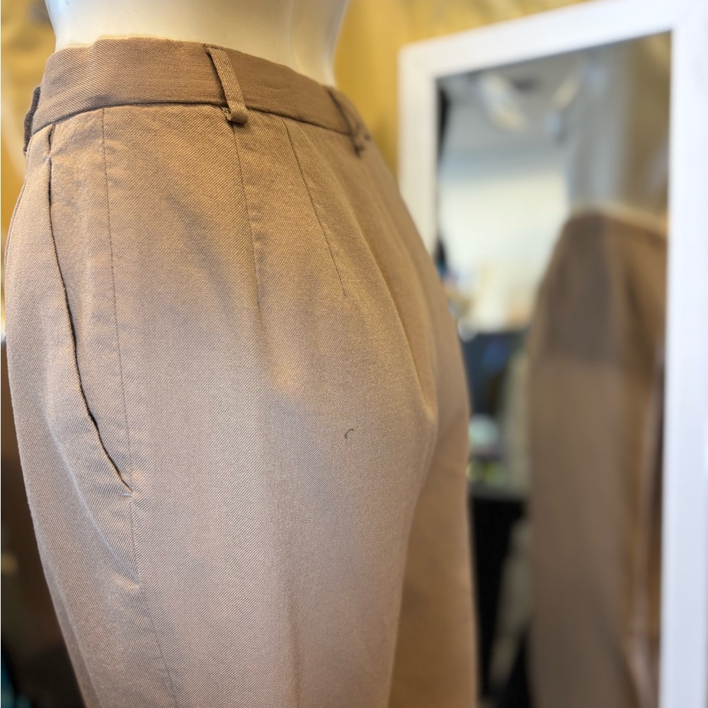 Pendleton Beige Women's Pleated Wool Trousers - image 2